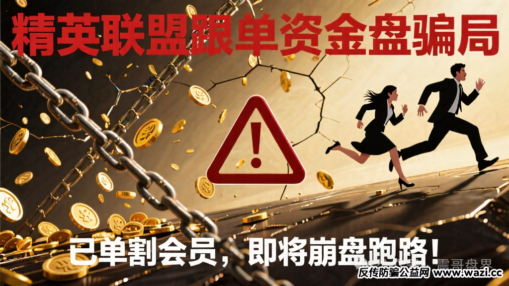 【精英联盟】跟单资金盘骗局，已经单割会员，即将崩盘跑路！