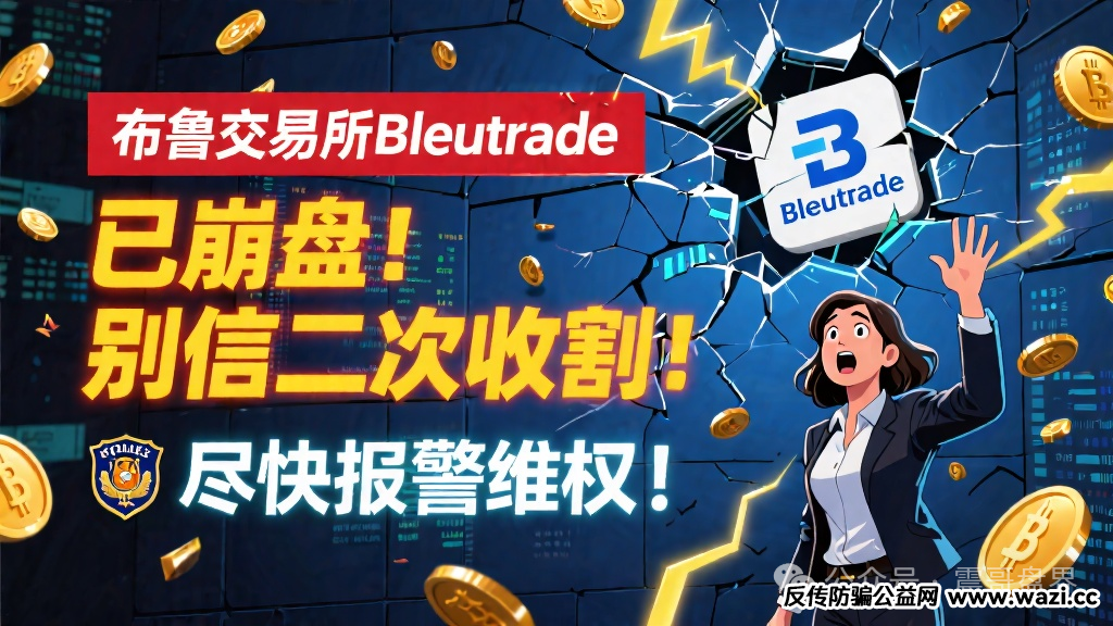 布鲁交易所Bleutrade已经崩盘,别信二次收割,尽快报警!