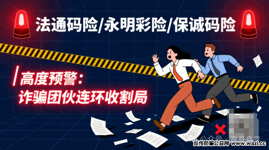 【法通码险、永明彩险、保诚码险】诈骗团伙的连环收割局!