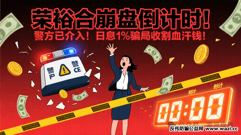 【荣裕合】崩盘倒计时！警方已介入，日息1%的骗局正在收割你的血汗钱！