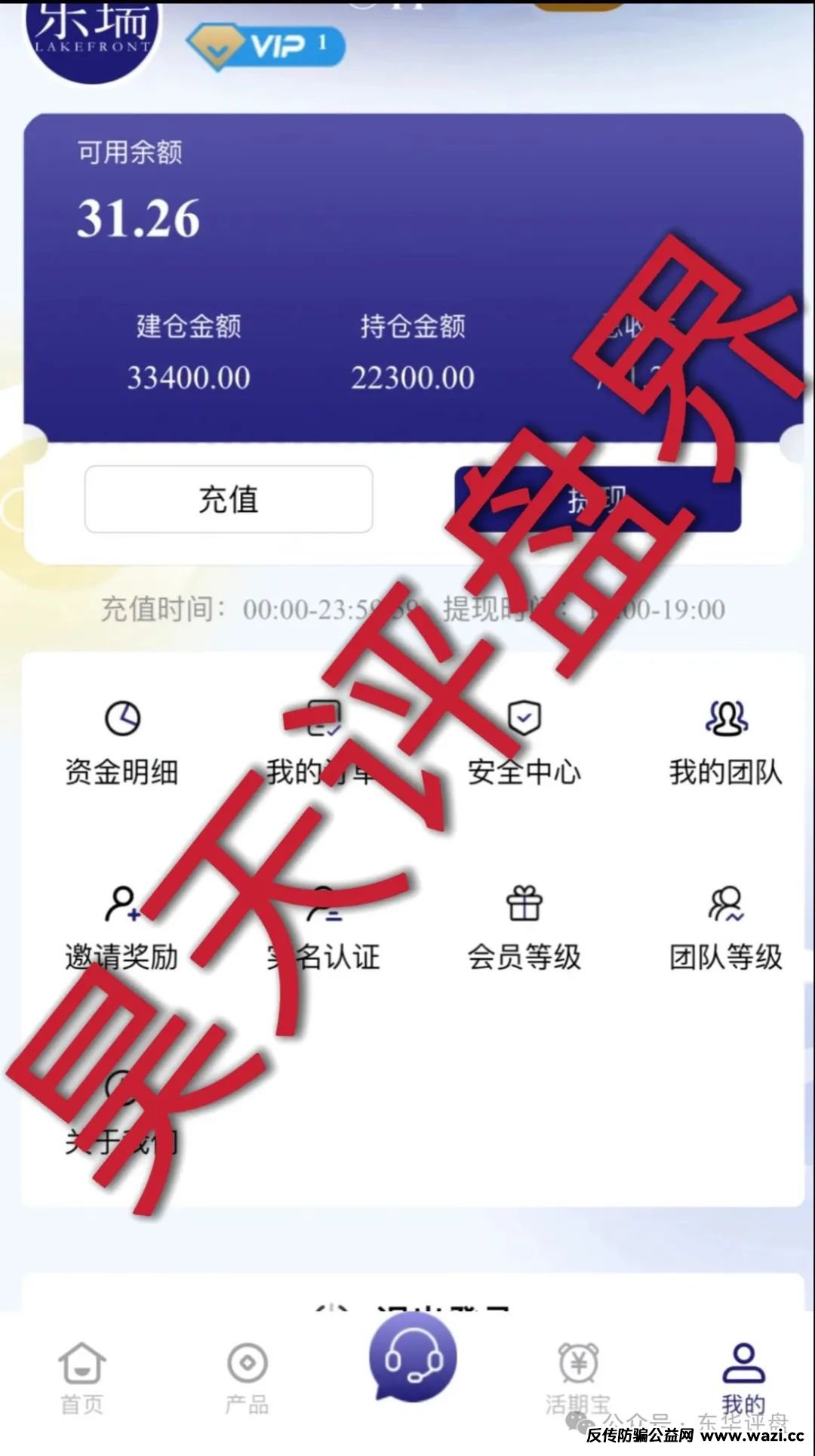 假冒的“乐瑞资产”虚构投资理财项目，实则就是资金盘骗局！
