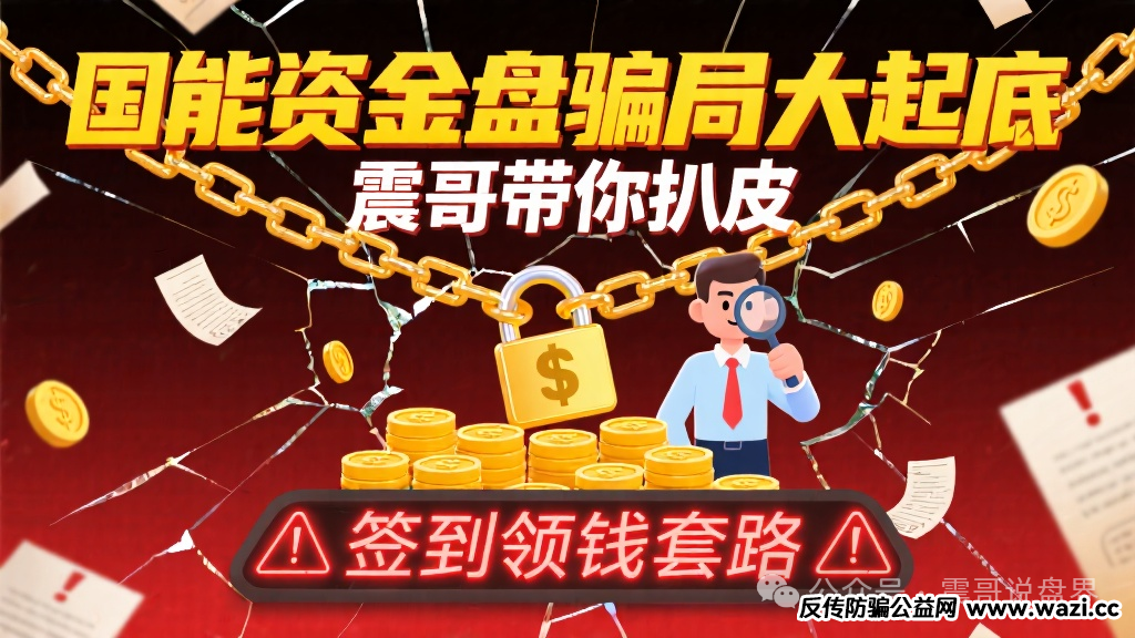 【国能】资金盘骗局大起底：震哥带你扒皮＂签到领钱＂套路！