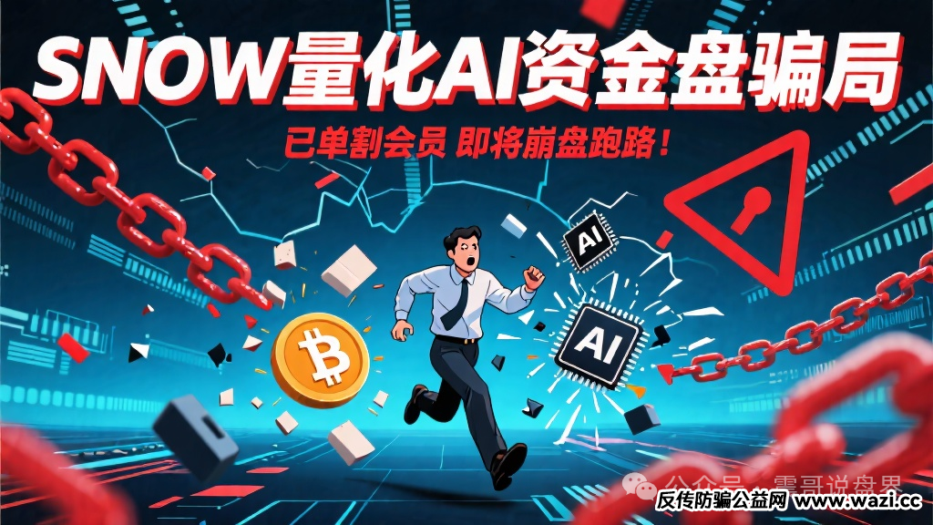 【SNOW量化AI】资金盘骗局，已经单割会员，即将崩盘跑路！