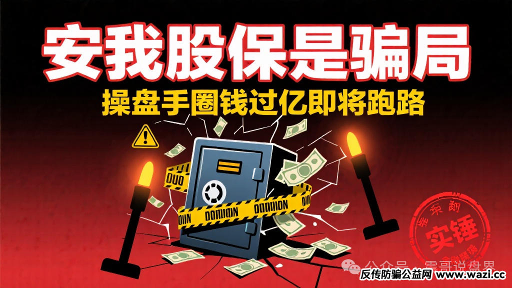 【安我股保】是骗局，安我保险官方下场实锤，操盘手圈钱过亿即将跑路