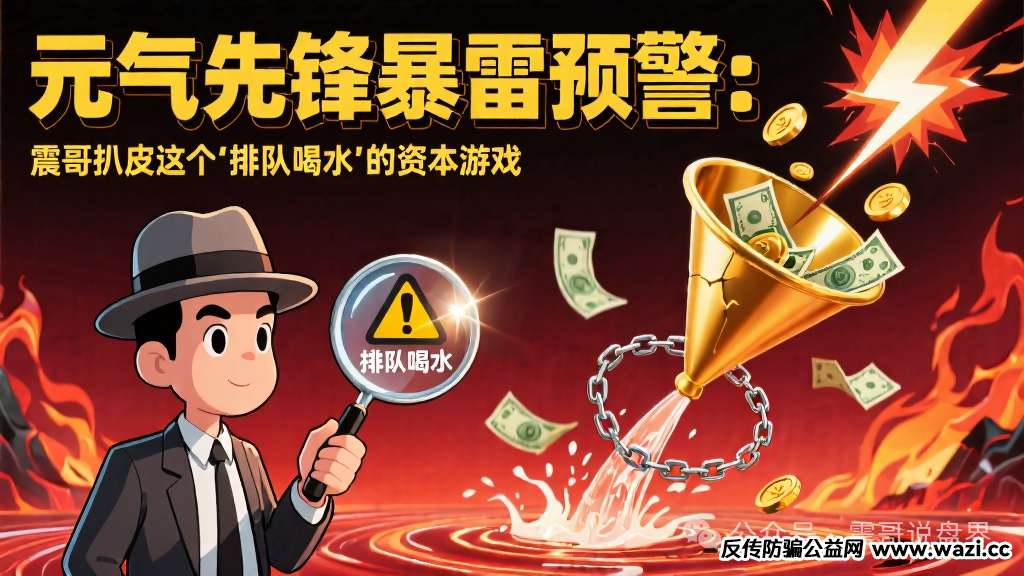 【元气先锋】暴雷预警：震哥扒皮这个＂排队喝水＂的资本游戏！