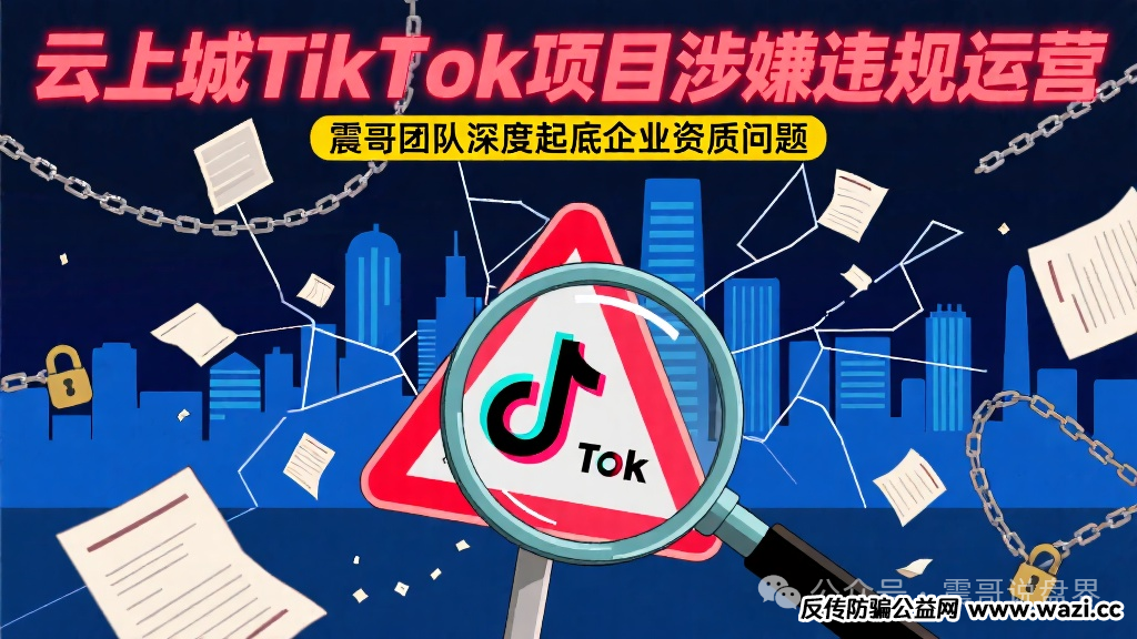 【云上城TikTok】项目涉嫌违规运营，深度起底企业资质问题！
