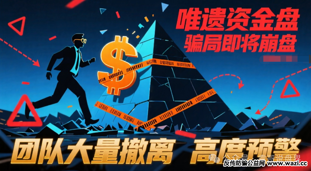 资金盘骗局【唯遗】即将崩盘,团队大量撤离,高度预警!