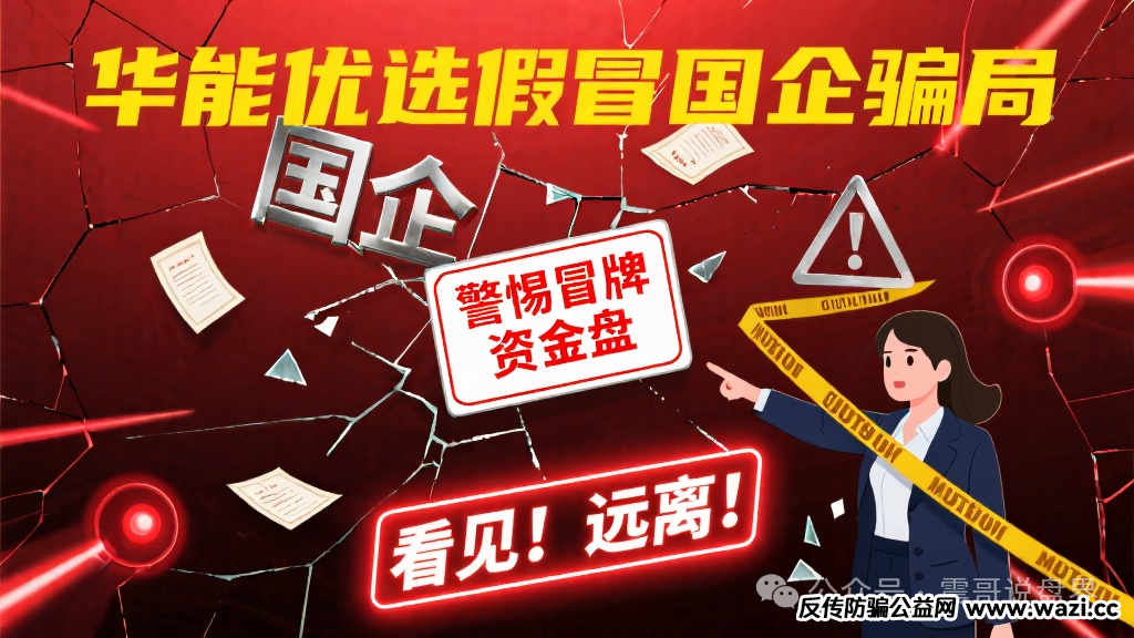 【华能优选】假冒国企骗局，警惕冒牌资金盘，看见远离！