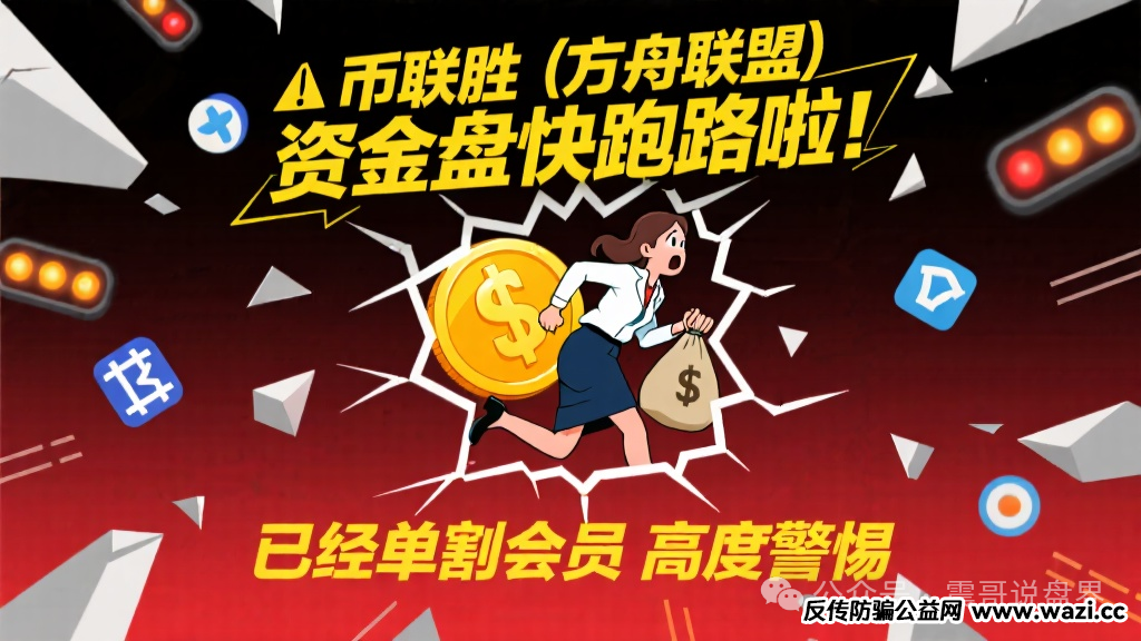 资金盘【币联胜（方舟联盟）】快跑路啦！已经单割会员，高度警惕！
