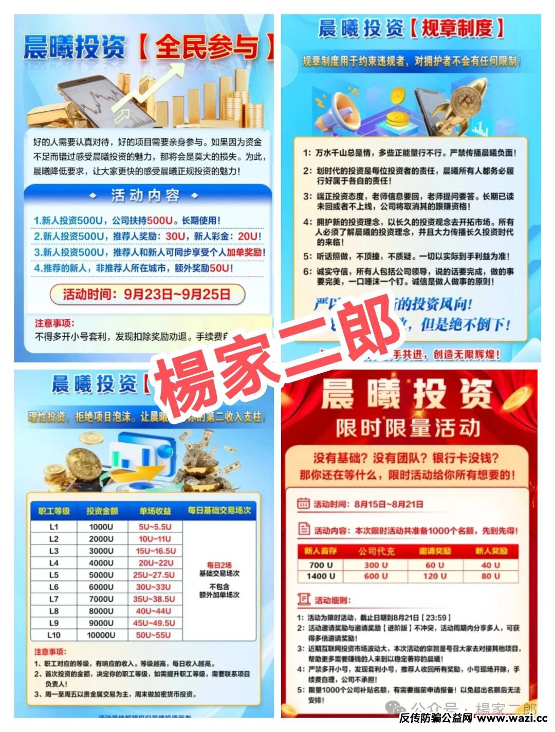 揭秘【晨曦投资】又一个即将崩盘的短命跟单类资金盘骗局！