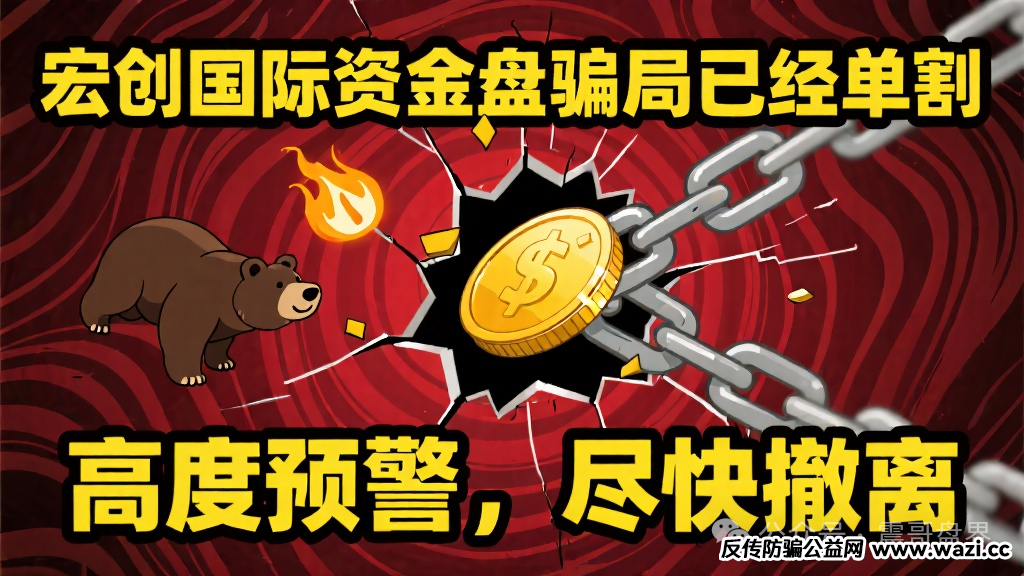 【宏创国际】资金盘骗局已经单割，高度预警，尽快撤离！