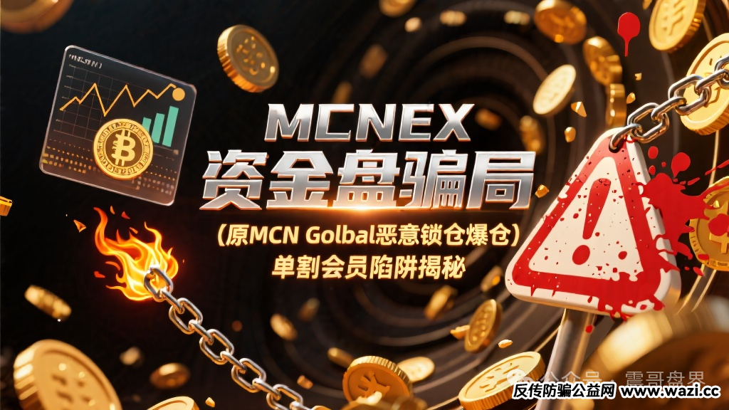 【MCNEX】原MCN Golbal资金盘骗局，跟单员恶意锁仓爆仓，单割会员，高度预警!